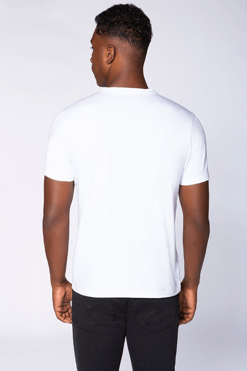Kit 2 T-shirts Algodão Com Elastano Gola V
